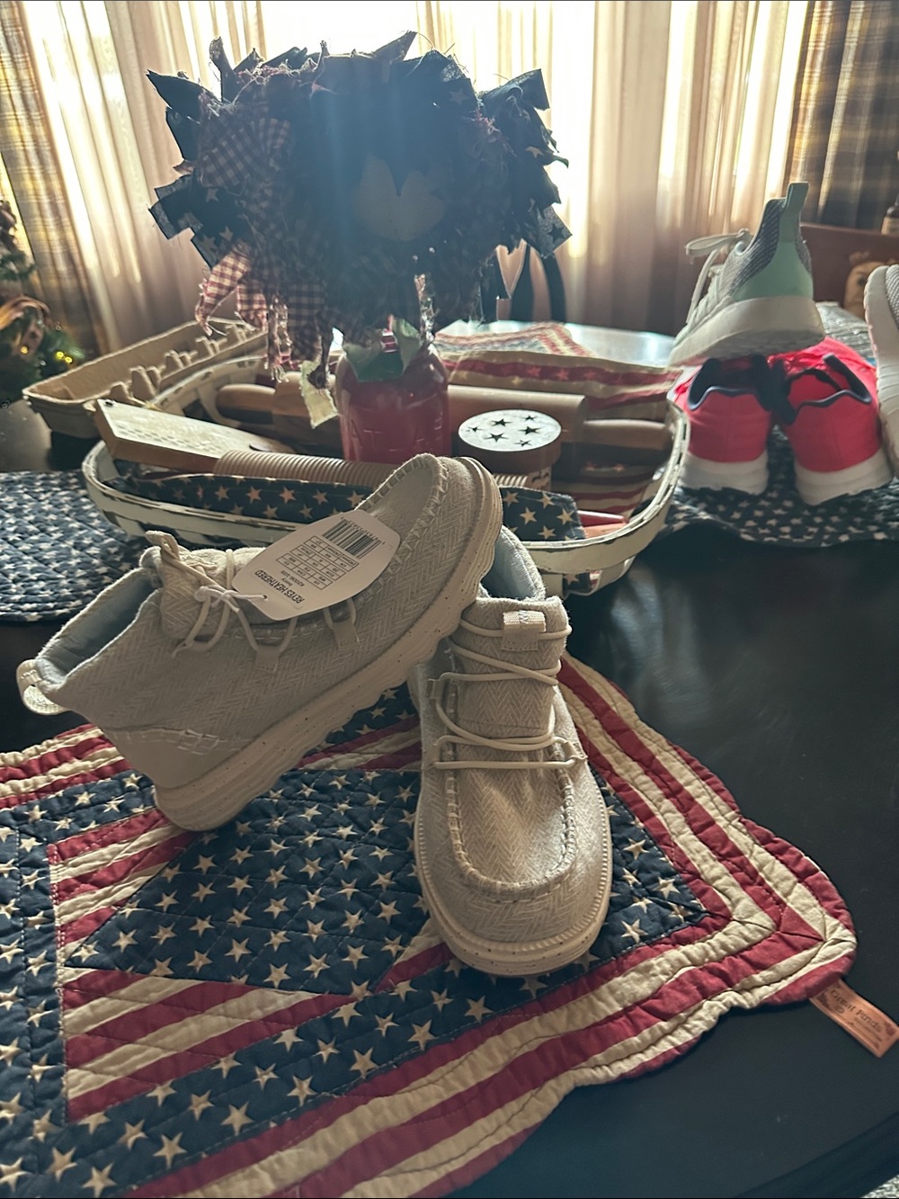 Hey Dude Kids Slip-On Sneakers in Light Beige